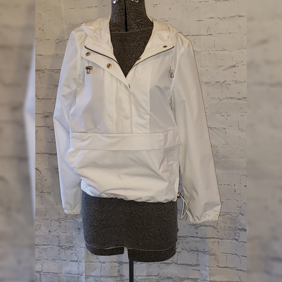 The Limited Jackets & Blazers - Unlimited Aura White Windbreaker by The Limited